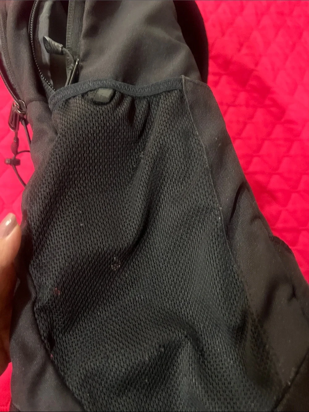 The North Face Black Backpack with Reflective Stripe